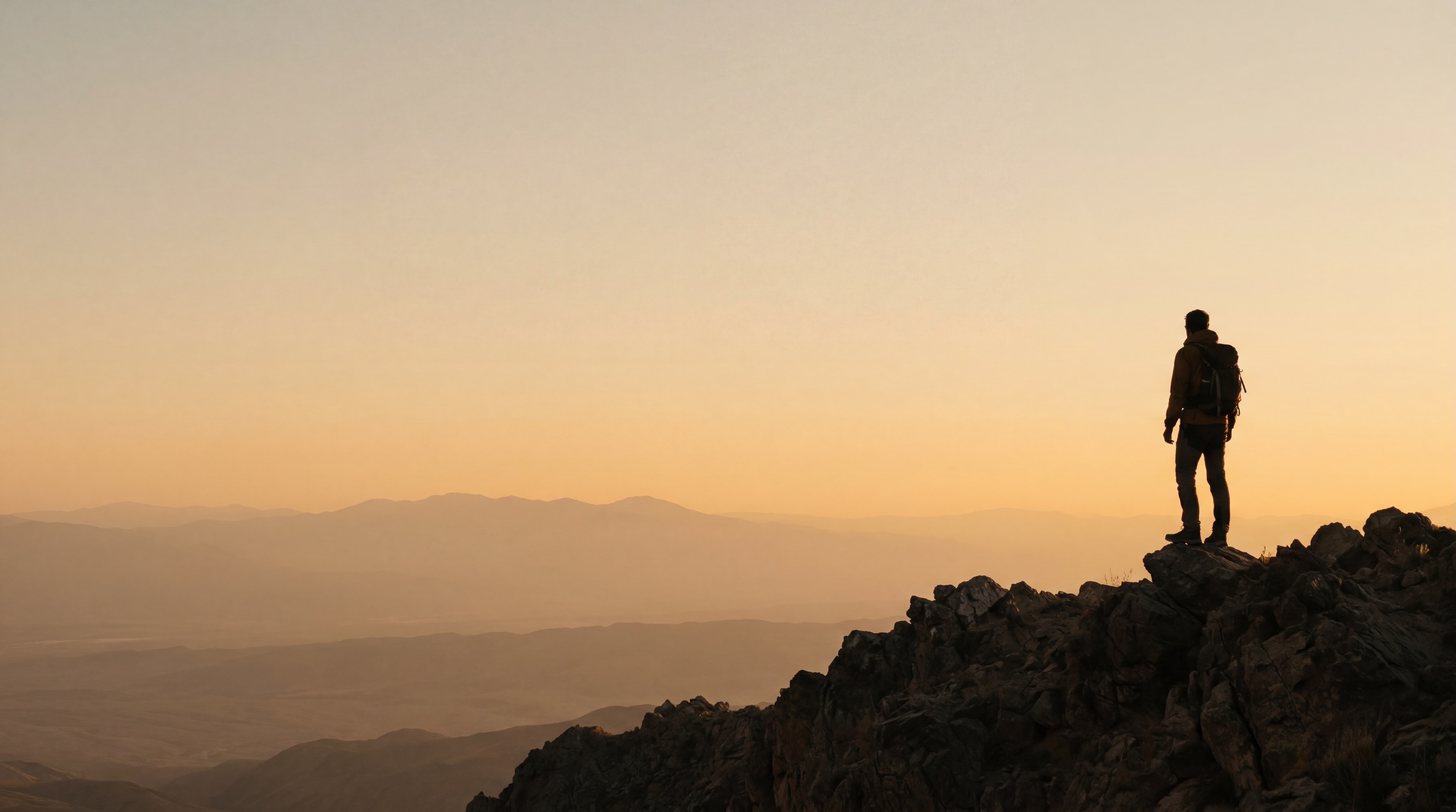 Murph canonical hero — solitary figure on a warm horizon